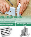 Dowel Pins Set 304 Stainless Steel 28 Sizes 280 Pcs M1.5 To M6 Shelf Support Peg Pins used in woodworking assembly.