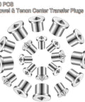 Dowel And Tenon Center Transfer Plugs For Dowel Centers And Doweling Pins Twenty Piece Drill Hole Tool Set chrome finish
