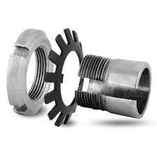 H205 20mm Adapter Sleeve w/Lock Nut & Washer components including adapter sleeve, lock nut, and washer.