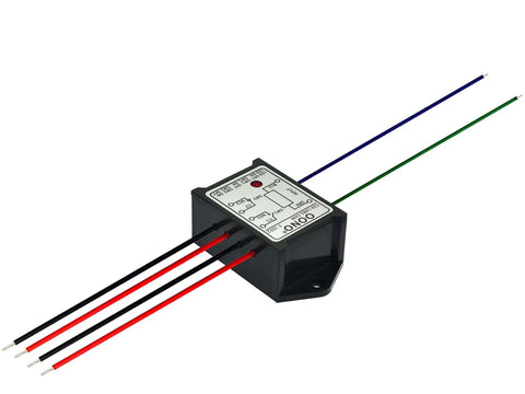 DPST Relay Module 8A 250VAC 30VDC Output With 1NO 1NC, 12V AC DC Control Voltage, Compact Plastic Case, LED Indicator For Real Time Actuation