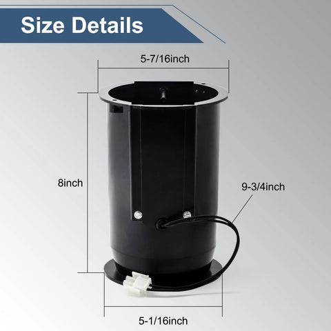 Draft Inducer Motor 903404 For Nordyne Nortek Intertherm Furnaces M1MB 070A BW Inducer Replacement dimensions shown