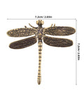 Dragonfly Cabinet Knobs Vintage Brass Finish Decorative Drawer Pulls For Kitchen Cabinets Wardrobes Dressers