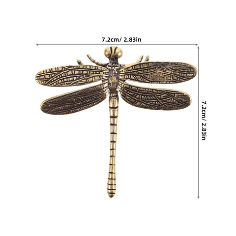 Dragonfly Cabinet Knobs Vintage Brass Finish Decorative Drawer Pulls For Kitchen Cabinets Wardrobes Dressers