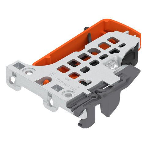 Blum Tandem Plus Blumotion Concealed Undermount Drawer Runner Kit part, close view, steel and plastic components, 18-inch full extension.