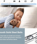 Child sleeping beside Full Extension Ball Bearing Drawer Runners 300 mm with Automatic Soft Closing Mechanism, promoting quiet operation.