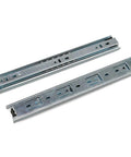 Drawer Slide 11 Inch Ball Bearing 3 Section Drawer Cabinet Slide, Side Mount 2pcs (Silver), showing 3-section metal design on white background