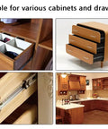 Drawer Slide 11 Inch Ball Bearing 3 Section Drawer Cabinet Slide, Side Mount 2pcs (Silver) installed in kitchen cabinet