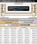 Diagram of REGUDA Drawer Slides Ball Bearing 3 Folds showing dimensions and installation guide for 12 inch, silver model.