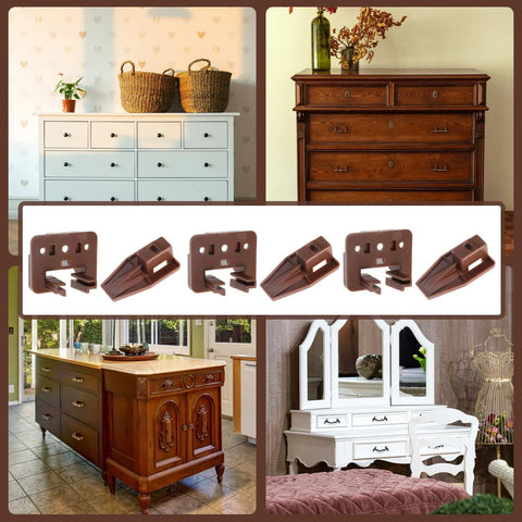 10 Piece Drawer Slide Track Guides for Center Mount Drawers in dressers, nightstands, and chests