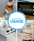 2 Pack 16 Inch Drawer Slides Side Mount Rails used in kitchen, bathroom, and dresser for heavy-duty full extension support