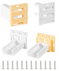 2 Pack Drawer Slide Socket Set For 1 Inch Drawer Slides, C-Shaped Adjustable H305 Drawer Rail Bracket With Screws, Adjustable Base
