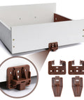 10 Piece Drawer Slide Track Guides for Center Mount Drawers Perfect For Dressers Nightstands and Chests shown installed