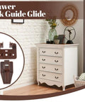 10 Piece Drawer Slide Track Guides for Center Mount Drawers Perfect For Dressers Nightstands and Chests replacement parts display