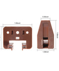 10 Piece Drawer Slide Track Guides for Center Mount Drawers Perfect For Dressers Nightstands and Chests dimensions displayed