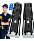 Soft Close Drawer Slides Full Extension Side Mount Ball Bearing Metal Rails for Cabinets and Drawers 12 to 24 Inch Set