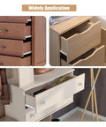 14 Inch Drawer Slides Set White Coated Steel Drawer Tracks With Removable Bottom Mount Rails And Nylon Wheels installed in wooden drawers