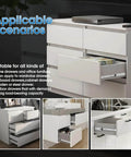 Multiple drawers opened showcasing 1 Pair Full Extension Drawer Slides 8 10 12 14 16 18 20 22 24 Inch 100 lb Load Capacity in use