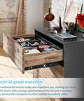 Drawer Slides 1 Pair Full Extension 10 12 14 16 18 20 22 24 inch Side Mount Rails Dresser Cabinet Bracket Replacement Ball Bearing Tracks Guide Metal Runner 100 LB (Basic-1 Pair, 12 Inch) installed in wooden cabinet showing open drawer with contents