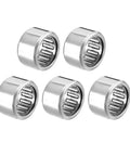 Drawn Cup Needle Roller Bearing Set Open End 12mm Bore 16mm OD 10mm Width Pack Of 5, ideal for precision machinery, automotive, DIY projects.