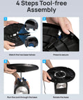 Steps to assemble Ultra Quiet 42 Inch Bladeless Tower Fan For Bedroom And Living Room With 9 Speed DC Motor by DREO.