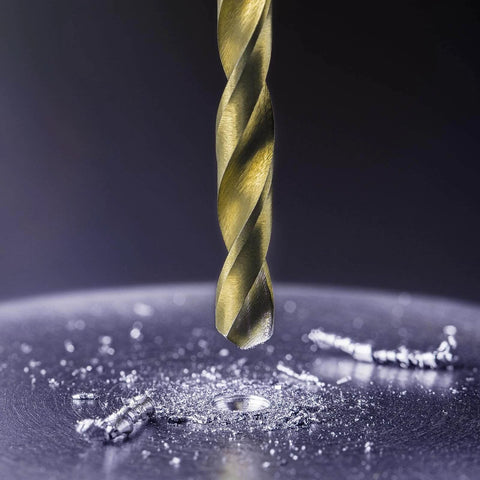 Metric Tap & Drill Bit Set, 2pcs M2 x 0.4 Spiral Point Thread Taps Titanium Coated and 2pcs 1.6mm Twist Drill Bits Roasted Yellow