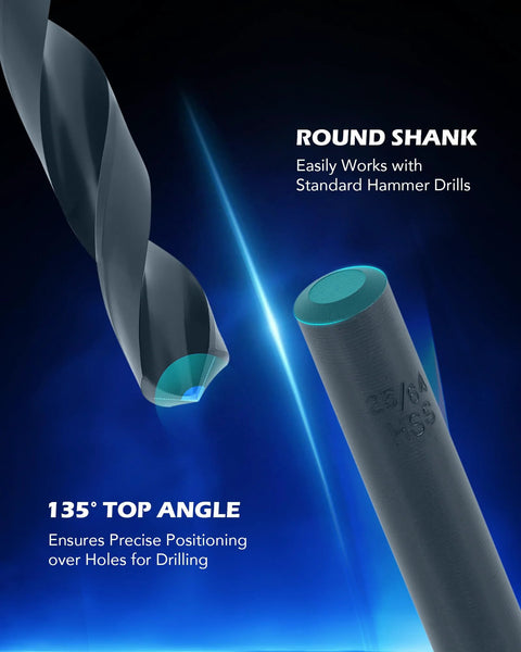 Close-up of drill bit and shank from SAE Thread Repair Kit for Auto Repair 172 Piece Set with HSS Drill Bits.