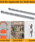 Drill bits for Wall Anchors and Screws Assortment Kit for Concrete, Brick, and Drywall Installation