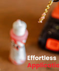 Drill with metal drilling gel lubricant for clean cuts