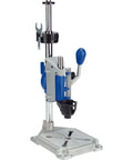 Image of Articulating Drill Press Stand for Rotary Tools with 90 Degree Horizontal Position and 15 Degree Increment Angled Drilling, Model 220-01.