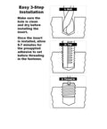 Step-by-step installation guide for Externally Threaded Metal Insert In 303 Stainless Steel with M6 1.0 internal threads.