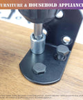 M8 X 1.25 Bolt And Nut Set 80Pcs With Flat And Lock Washers, installed on a bracket for furniture or household appliance use