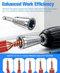 2026 Upgrade Wire Twister Tool For Drill, Durable 40Cr Steel Galvanized Wire Nut Twister, 6mm Hex Shank, Fits 9-22 AWG Cables