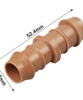 25 Pack 1/2 Inch Drip Irrigation Barbed Couplings For 0.600 Inch ID Tubing, 17mm Quick Connect Fittings, 52.6mm Length