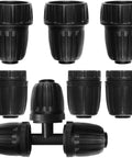 All In One Drip Irrigation Fittings Kit For Push To Connect Systems With Faucet Adapters Three Way Tee Barbed Splitter And End Plugs