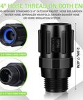 Three Pack Drip Irrigation Pressure Regulator 15 PSI, Three Quarter Inch FHT To Three Quarter Inch MHT, low flow garden valve