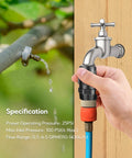 Installing Drip Irrigation Pressure Regulator 25 PSI Three Quarter Inch Hose Thread Irrigation Pressure Reducer 2 Pack in garden setup