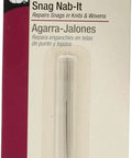 Snag Nab It Repair Tool for Knits and Wovens Two Pack by Dritz, visible in packaging, quick fix for damaged garments and fabrics.