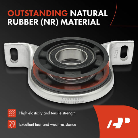 Front view of Drive Shaft Center Support Bearing for Mercedes Sprinter 3 5 T 3 T 4 6 T 5 T and VW Crafter, natural rubber material.