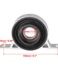 Front view of Rear Driveshaft Center Support Bearing Assembly for BMW fits 525i 2002 through 2007 X3 2004 through 2011 OE 26127521855