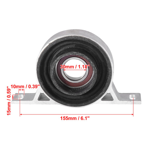 Front view of Rear Driveshaft Center Support Bearing Assembly for BMW fits 525i 2002 through 2007 X3 2004 through 2011 OE 26127521855
