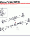 Diagram of Driveshaft Center Support Bearing For Mercedes Benz 1996 2010 Fits CLS350 CLS55 CLS63 AMG E200 E230 E240 E280 E320 E420 E55 CL500 S280 S320 S350 S430 S500 S600 Replacement 2104102181 2114100181 2114100781 installation