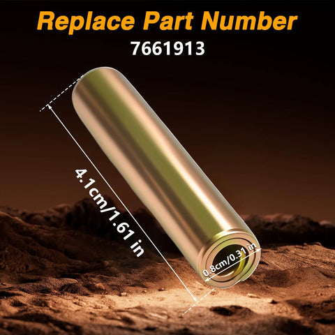 Two Pack Driveshaft Spring Pins For Polaris RZR 570 800 900 1000 Replaces 7661913 showing dimensions and zinc plating