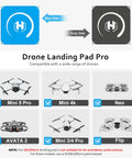 Foldable 22 Inch Drone Landing Pad With Fast Fold System 2x3 Double Sided Waterproof Launch Pad in Blue and Gray