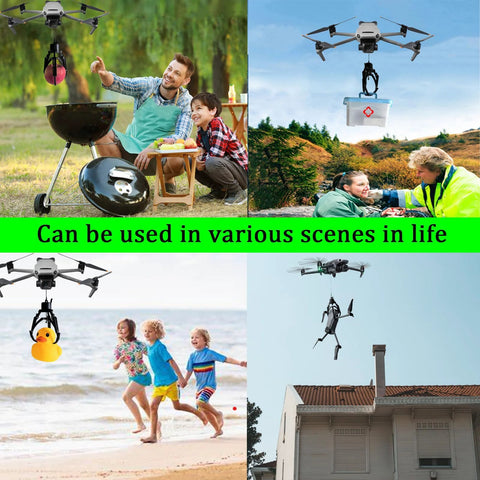 Universally Drone Airdrop System With Mechanical Claw Payload Release For DJI Mini And Mavic Series Drones in various scenarios