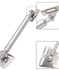 2 Pack 100N/22LBS Drop Down Gas Struts for Downward Flap lid Slowly Down,Spring Hinge with metal head and mounting brackets.