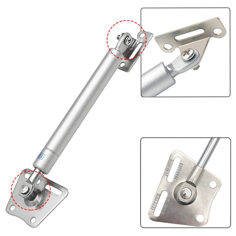 2 Pack 100N/22LBS Drop Down Gas Struts for Downward Flap lid Slowly Down,Spring Hinge with metal head and mounting brackets.