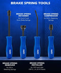 Brake spring tools including remover, retainer, installer, and compressor for 10pc Drum Brake Tool Kit.