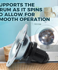 Drum Support Shaft And Bearing Assembly Replacement For GE Hotpoint Kenmore Dryers in front of washer