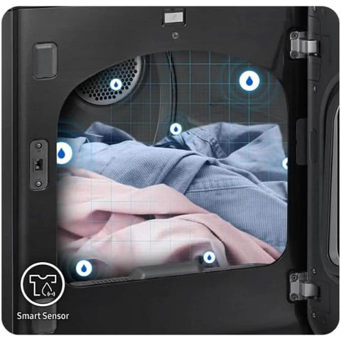 Smart Laundry Bundle With 4.7 Cu Ft Top Load Washer And 7.4 Cu Ft Electric Dryer WaterJet System Sensor Drying interior view