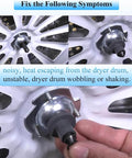 Rear Drum Bearing Sleeve And Retainer O Ring Kit For GE Hotpoint Whirlpool Kenmore Dryers 2 Pack Dryer Repair Kit Replacement Parts WE1M462 WE1M461 AP2621911 877502 AH266777 EA266777 PS266777 B00A8O047W shown installed in dryer drum